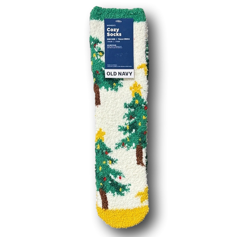3/$15 Christmas Trees Holiday Funny Cozy Fashion Socks - NWT